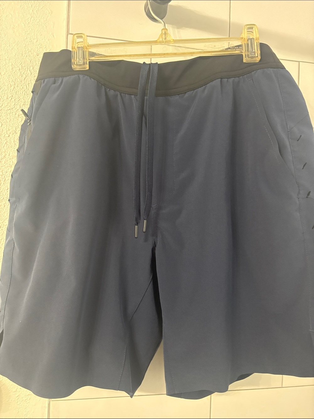 Ten Thousand Men’s Athletic Shorts in Black with Navy Drawcord